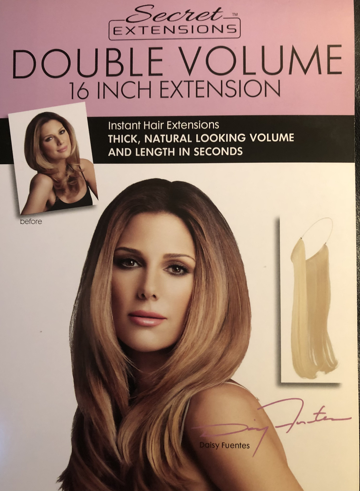 Secret Extensions 16″ Hair Extensions by Daisy Fuentes 6101500 MEDIUM Red Brown