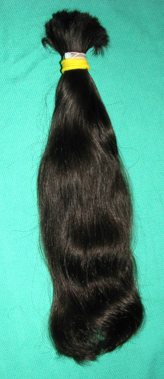 HUMAN HAIR HAIRCUT 14 INCH 3.6oz DARK BRUNETTE PONYTAIL COSPLAY REBORN DOLLS T38