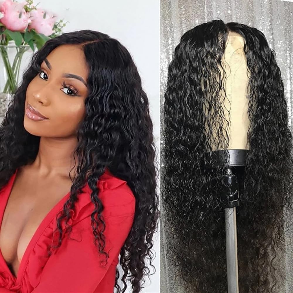 26″Curly Wet and Wavy Wig Lace Front Wigs Hair Lace Closure Wigs for Women US