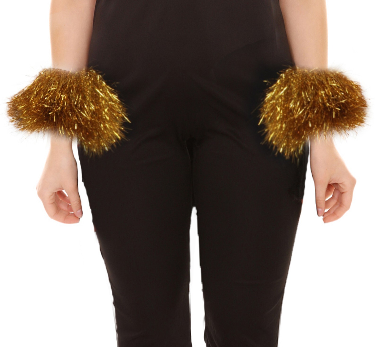 HPO Adult Unisex Tinsel Party Cuffs Set in Multiple Color Options, HA-020
