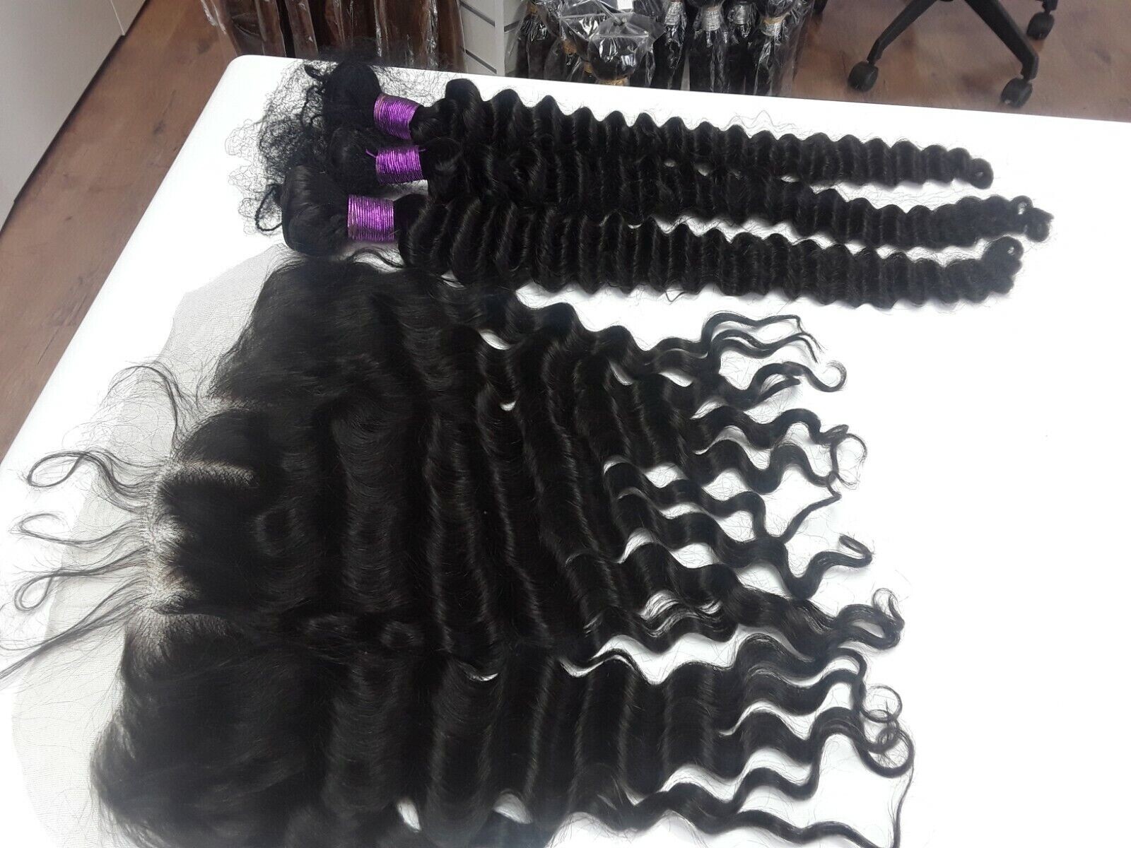 12A 26+26+26&18INCH 13X6 WIDER FRONTAL CAMBODIA VIRGIN HUMAN HAIR DEEP WAVE 410g