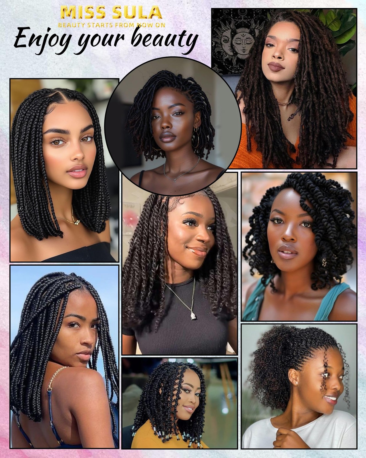 Miss Sula Afro Kinkys Bulk Human Hair Extensionskinky-Curly Real Human Hair For