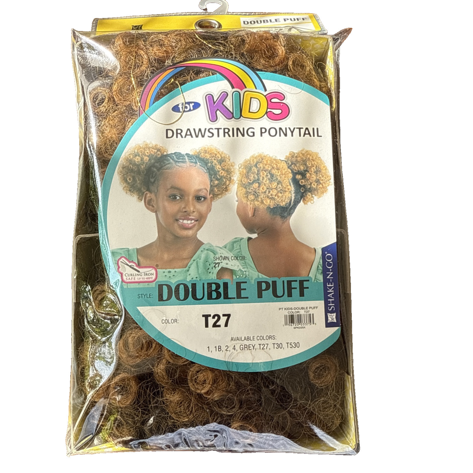 Shake -N – Go Kids Drawstring Ponytail Double Puff Color T27
