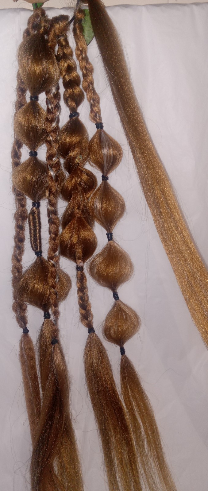natural tone festival rave hair softball braided hair ties 26″Handmade reusable