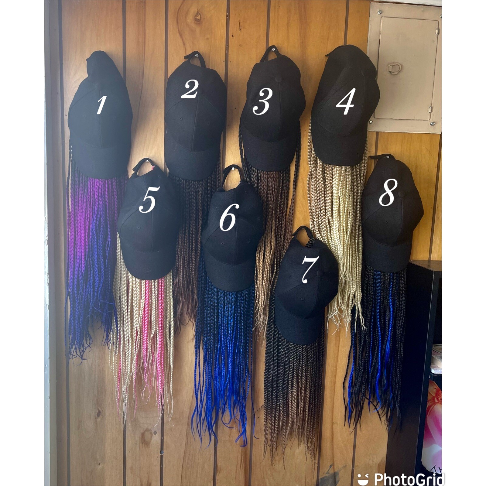 Baseball Cap Wigs With Straight Curly Braid Twist Locks Hairstyle Adjustable Hat