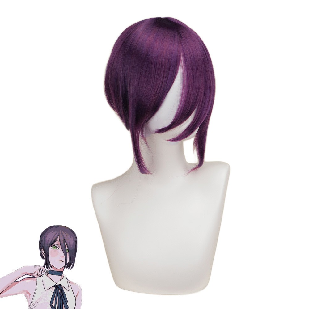 Bomb Devil Girl Deep Purple Pre-Styled Ponytail Wig Heat Resistant Cosplay Party