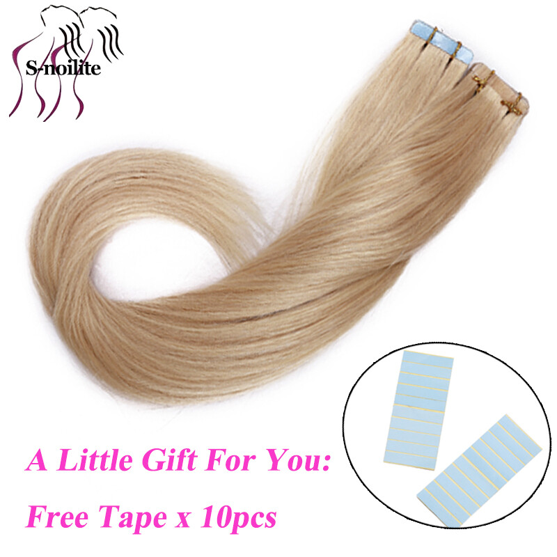 Invisible Tape In Hair Extensions 100% Real Remy Human Hair Thick Skin Weft 80PC