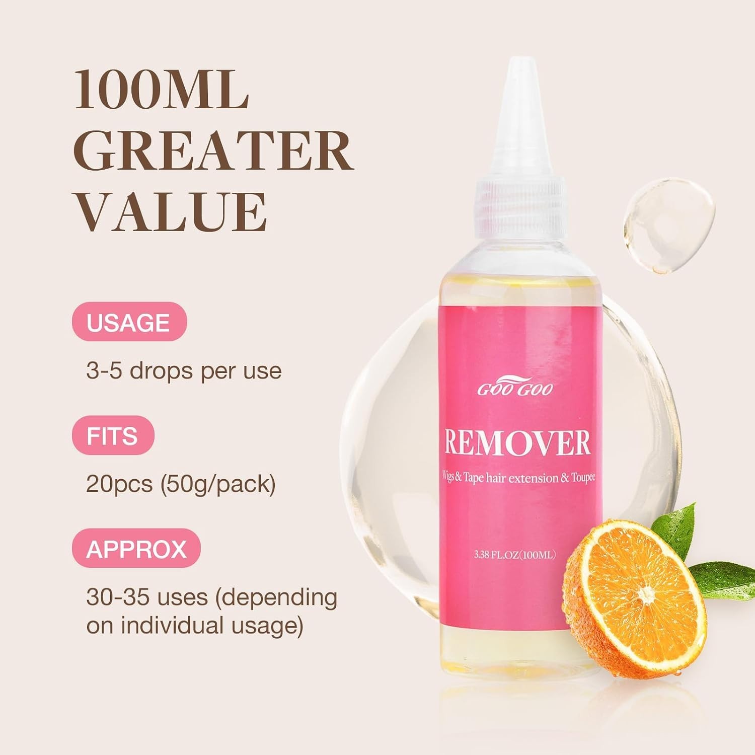 Gentle Solvent-Based Hair Glue Remover 100ml – Effortless Tape-In Extension Care