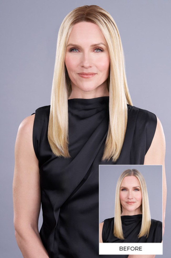 TOP TREND LACE HD STRAIGHT 18″ Toppers Jon Renau -Message Color B4- Lace Front