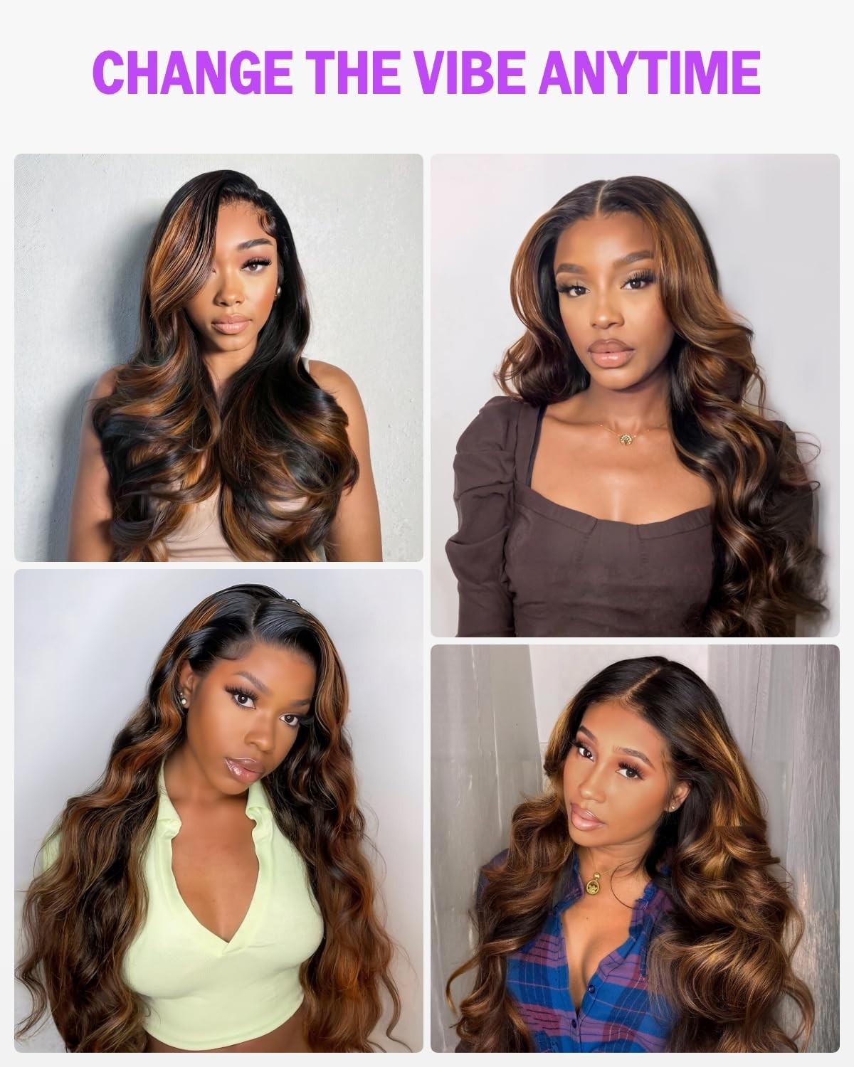 30 Inch Glueless Lace Front Wig – Pre Plucked, Ombre Body Wave, Human Hair Closu