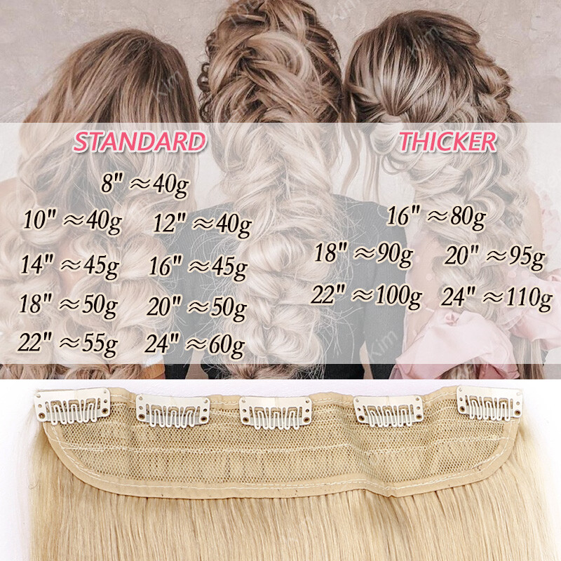AAAA+ One Piece 100% Remy Clip In Human Hair Extensions 3/4 Full Head Weft US