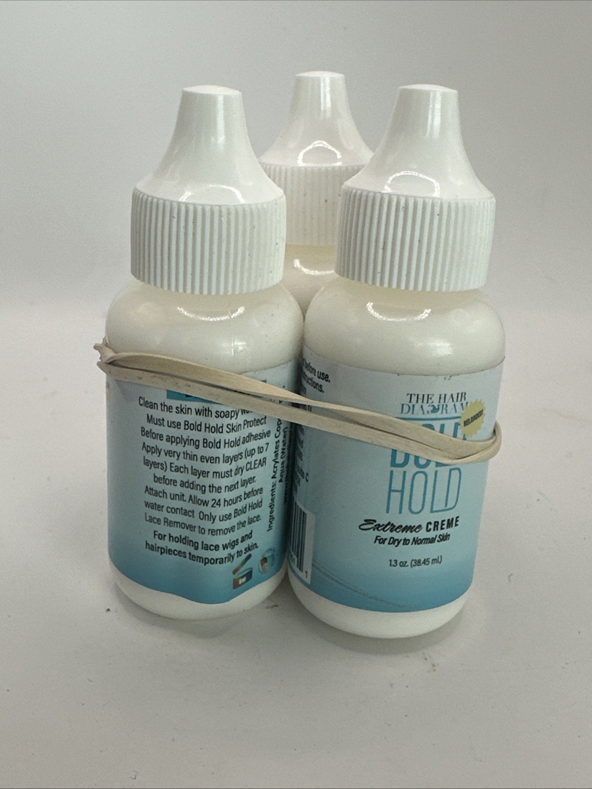 The Hair Diagram Bold Hold Extreme Creme Glue for Lace Front Wigs 1.3 oz (3pk)
