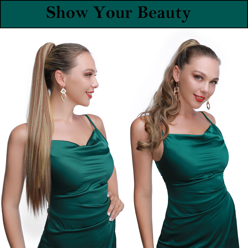 Mega Thick Claw On Ponytail Hairpiece Hair Extensions As Human Hair For Woman US