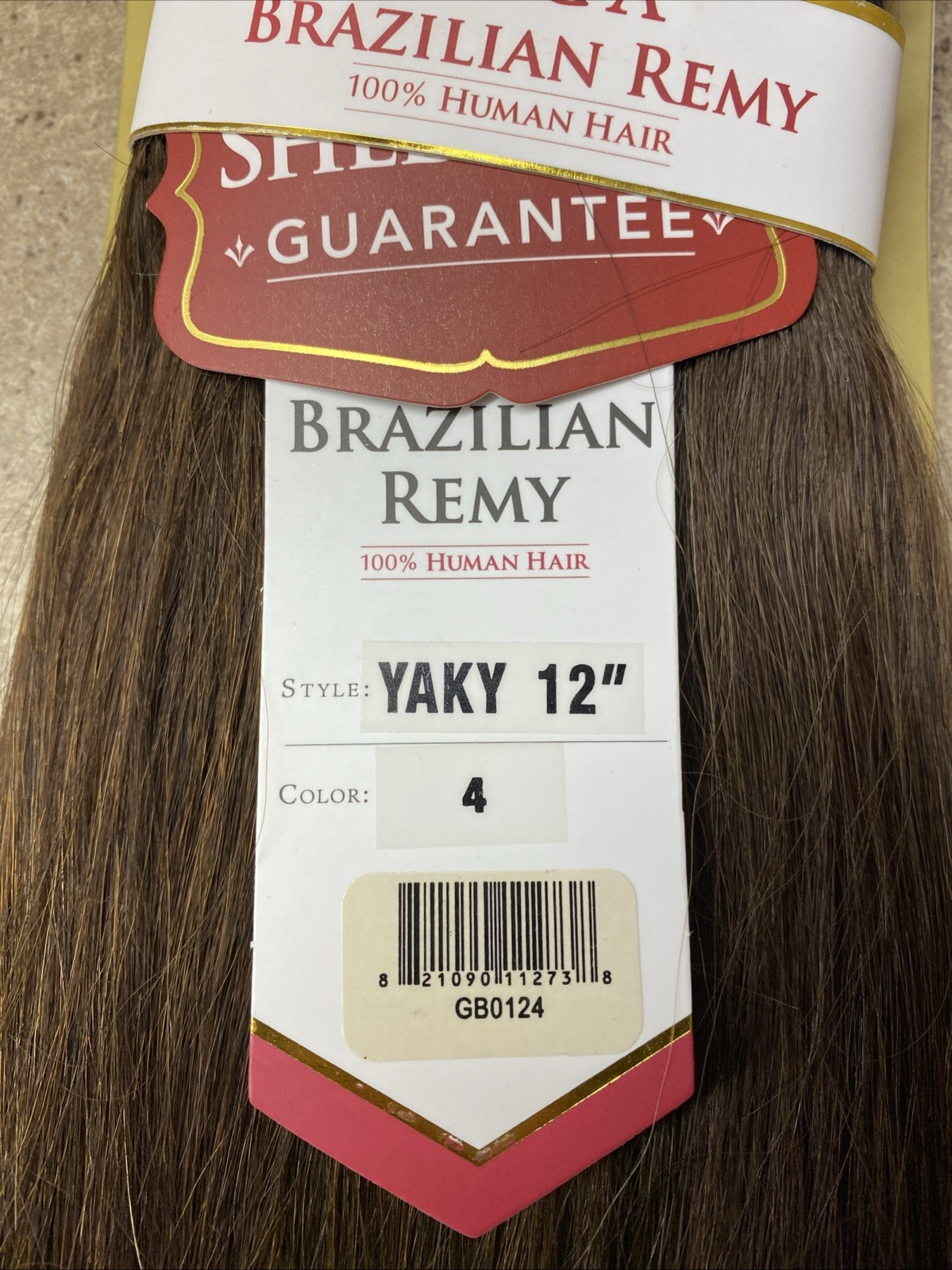 Saga Brazilian Remy Yaki 12” Color 4 Light Brown 100% Human Hair for Weaving