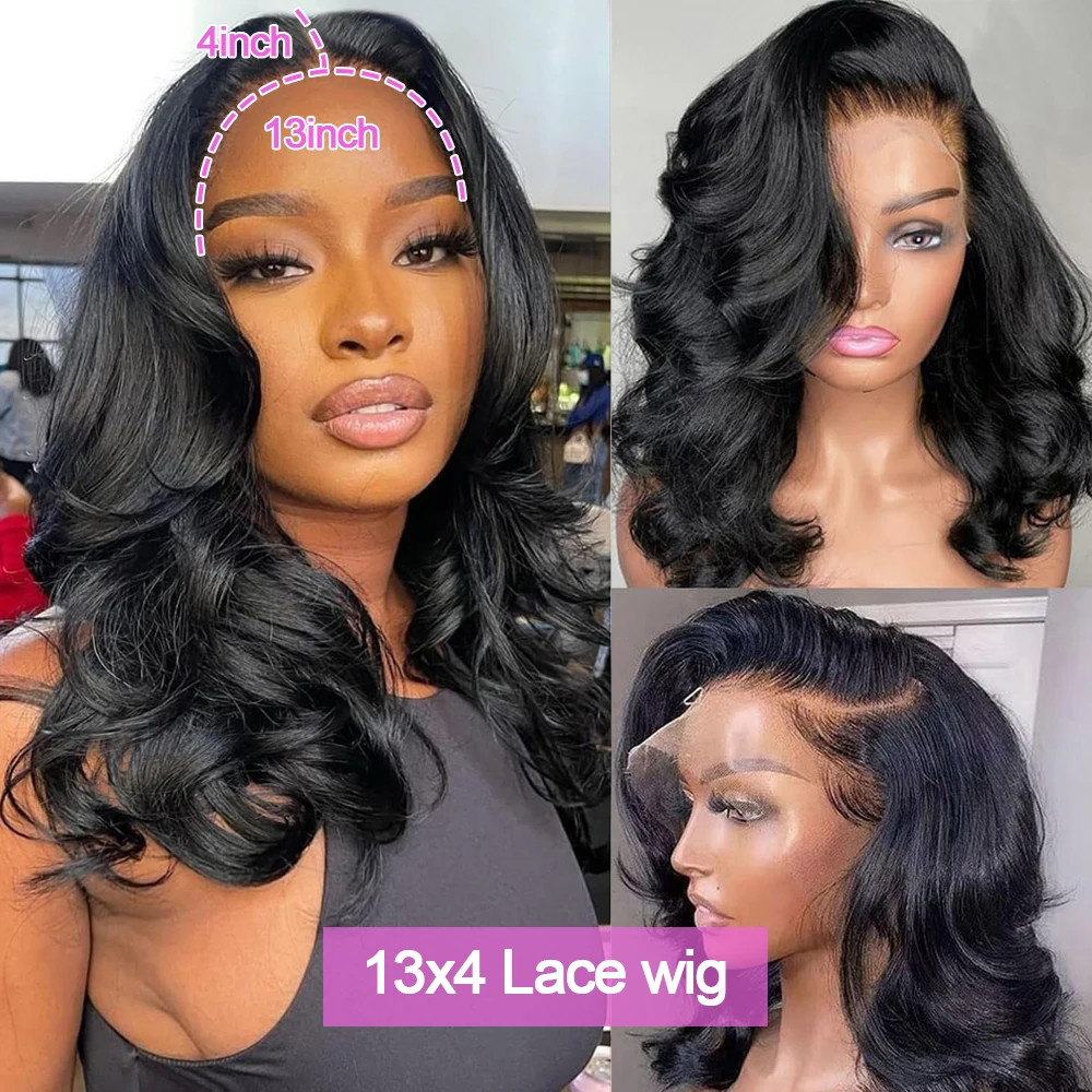 Glueless Body Wave Bob Wig 13×6 Lace Front Human Hair Short Wigs for Black Women
