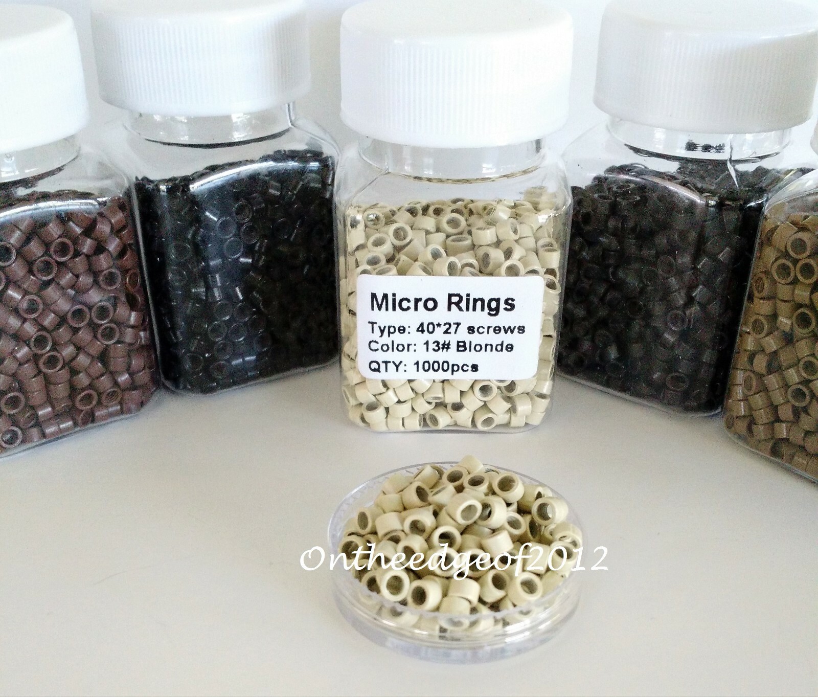 4mm Micro Rings Beads Screw Thread Beads 1000 pcs per Bottle 4.mm X 2.7mm