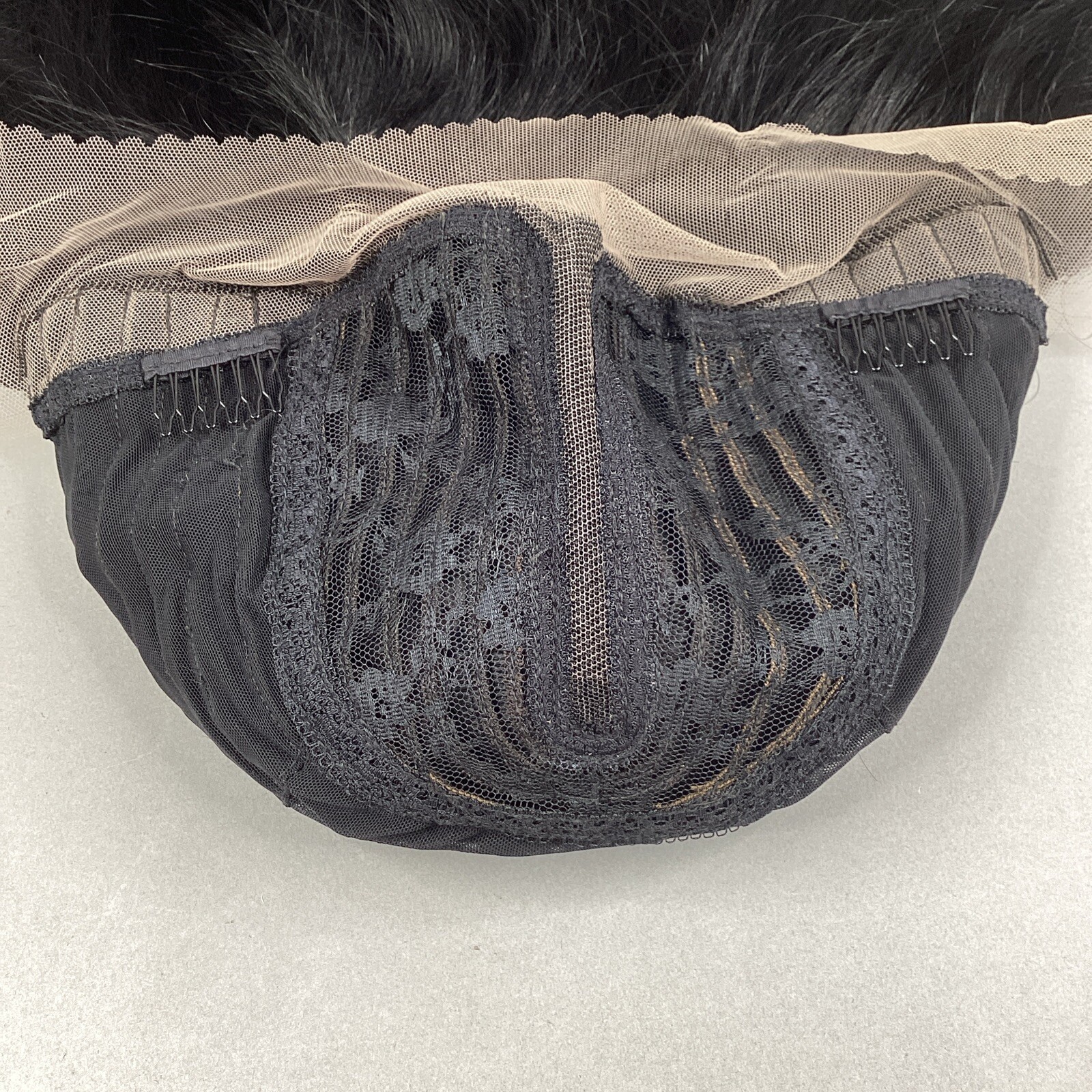 26″ Natural Straight Wig Natural Off Black 100% Human Hair Ear to Ear Lace Front