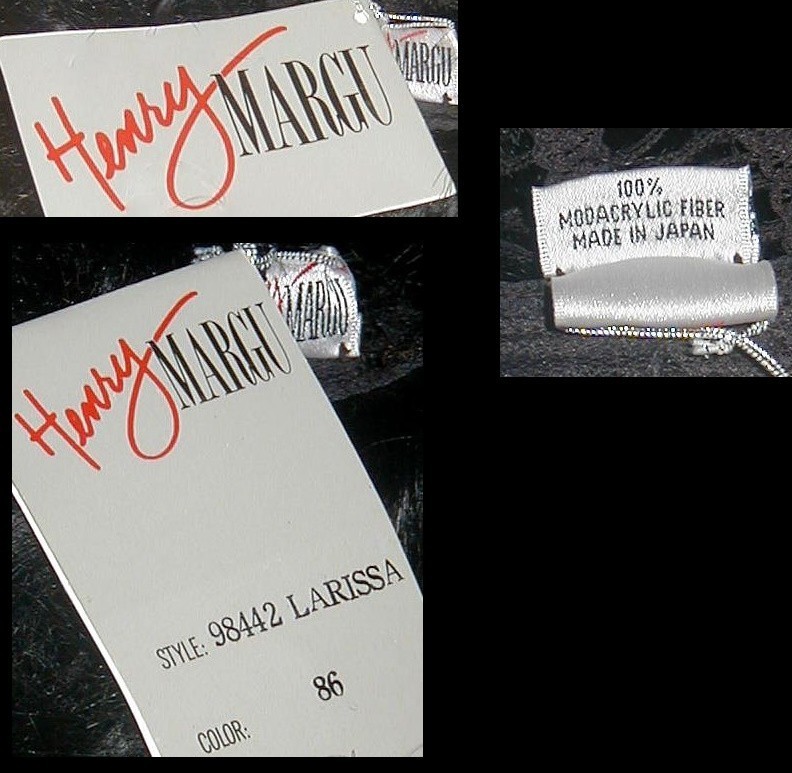 HENRY MARGU WIG Loose Curls Jet BLACK Adjustable Cap Larissa Gypsy NEW w/ TAGS