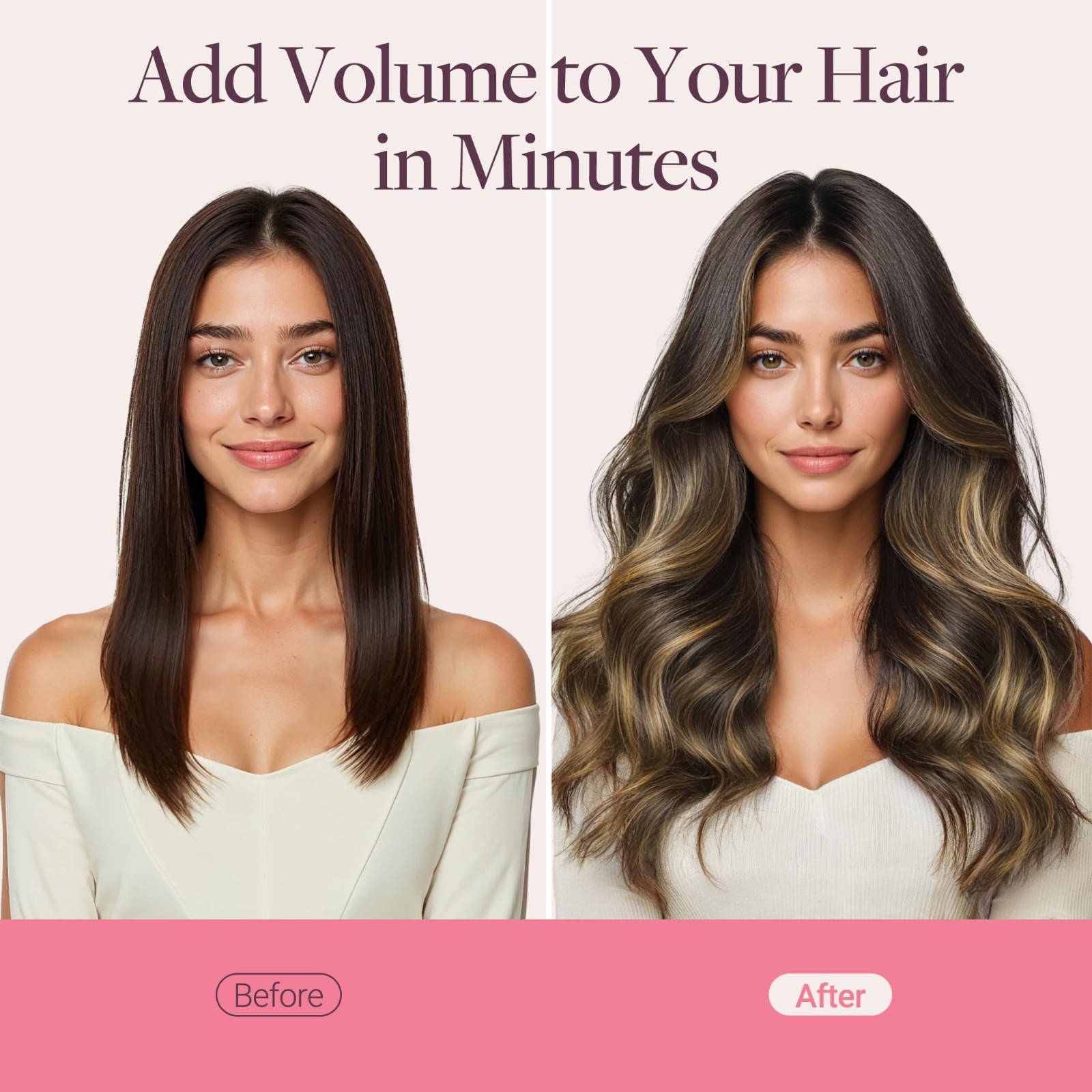 18″ Seamless Clip-in Hair Extensions, 120g, 7pcs, Virgin Human Hair, Dark Brown