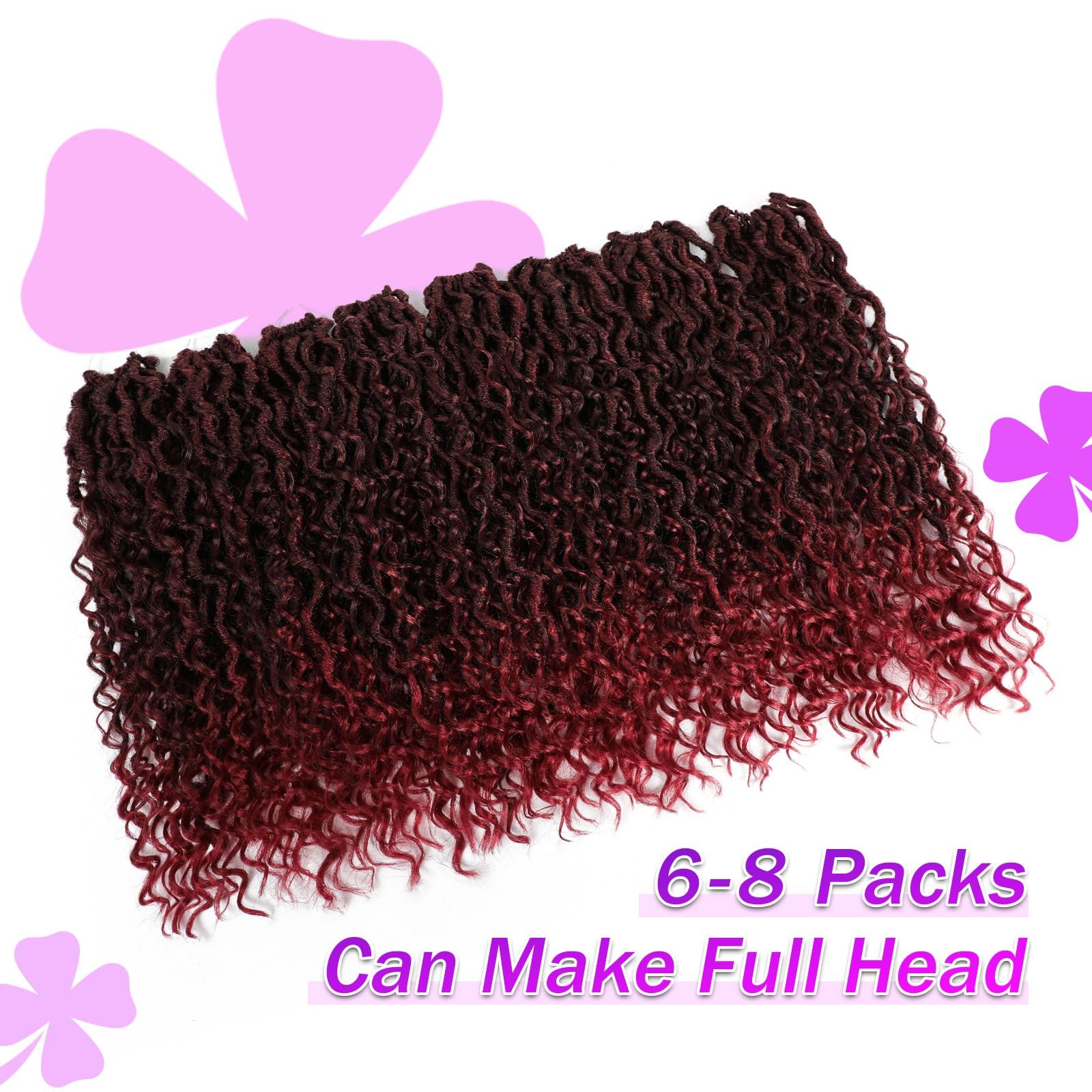 Ameli Goddess Locs Crochet Hair 14Inch Pre Looped Faux Locs Crochet Hair 8Packs