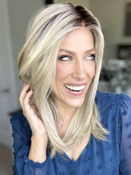NWT FRONT COVER Wig by GABOR – SHADED BISCUIT Heat-Friendly!Mono Top