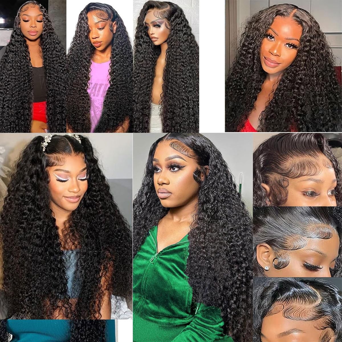 Wenyu 26 Inch Lace Front Wigs Human Hair Curly 13X4 Lace Frontal Human Hair