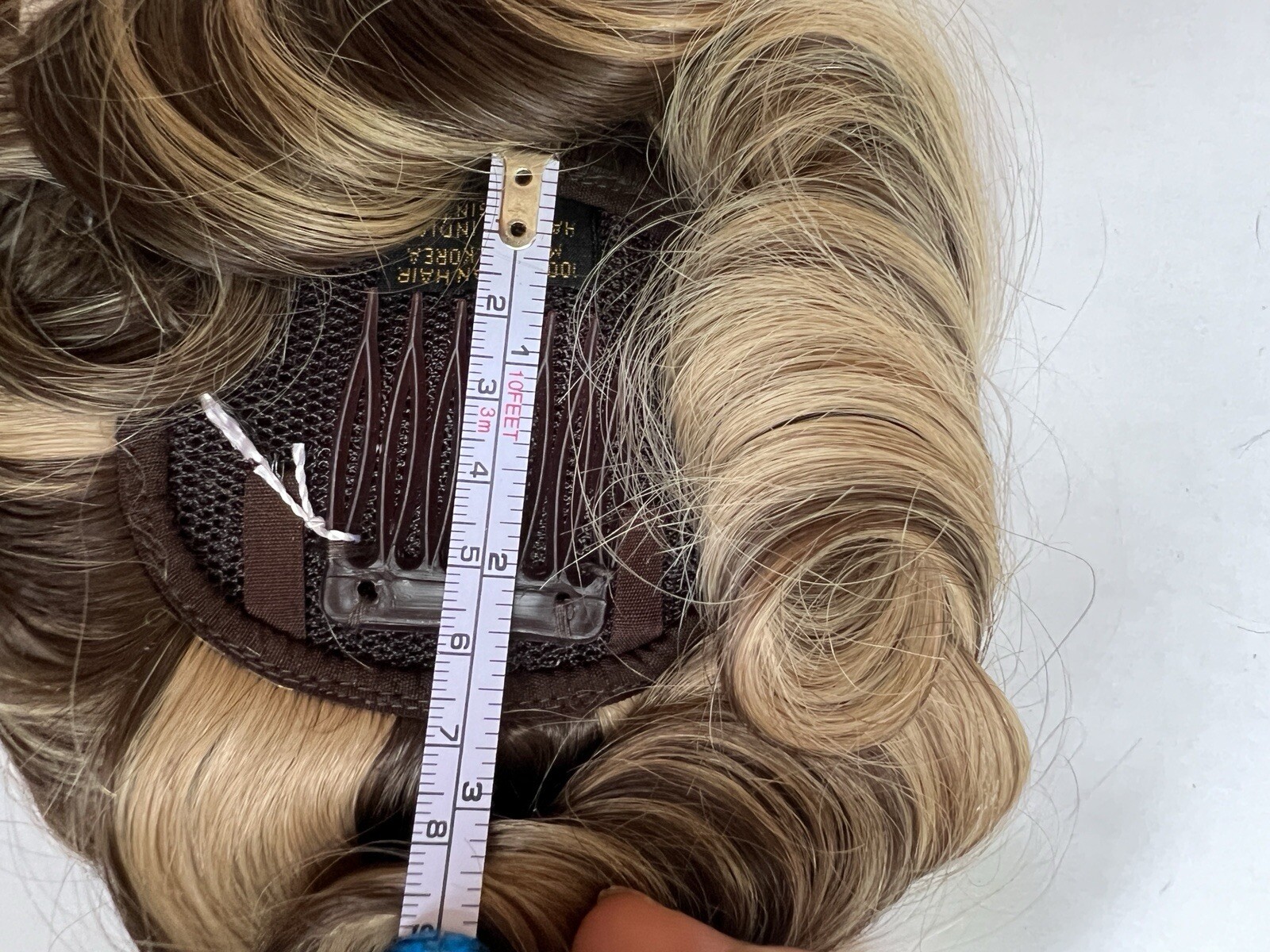 100% Human Hair Wiglet Dark Brown & Hazelnut Curly Claw Hairpiece Extension New