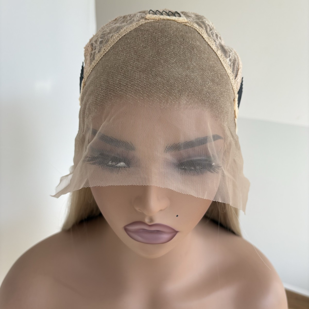 Natural Mixed Blonde Heat Resistant Hair Lace Front Wig Long Straight
