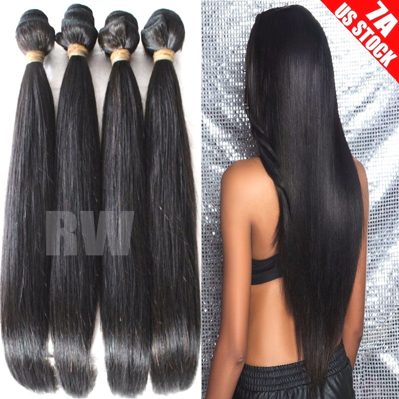 100% Unprocessed Brazilian Peruvian Indian Virgin Human Hair 7A 300g 3 bundle C7