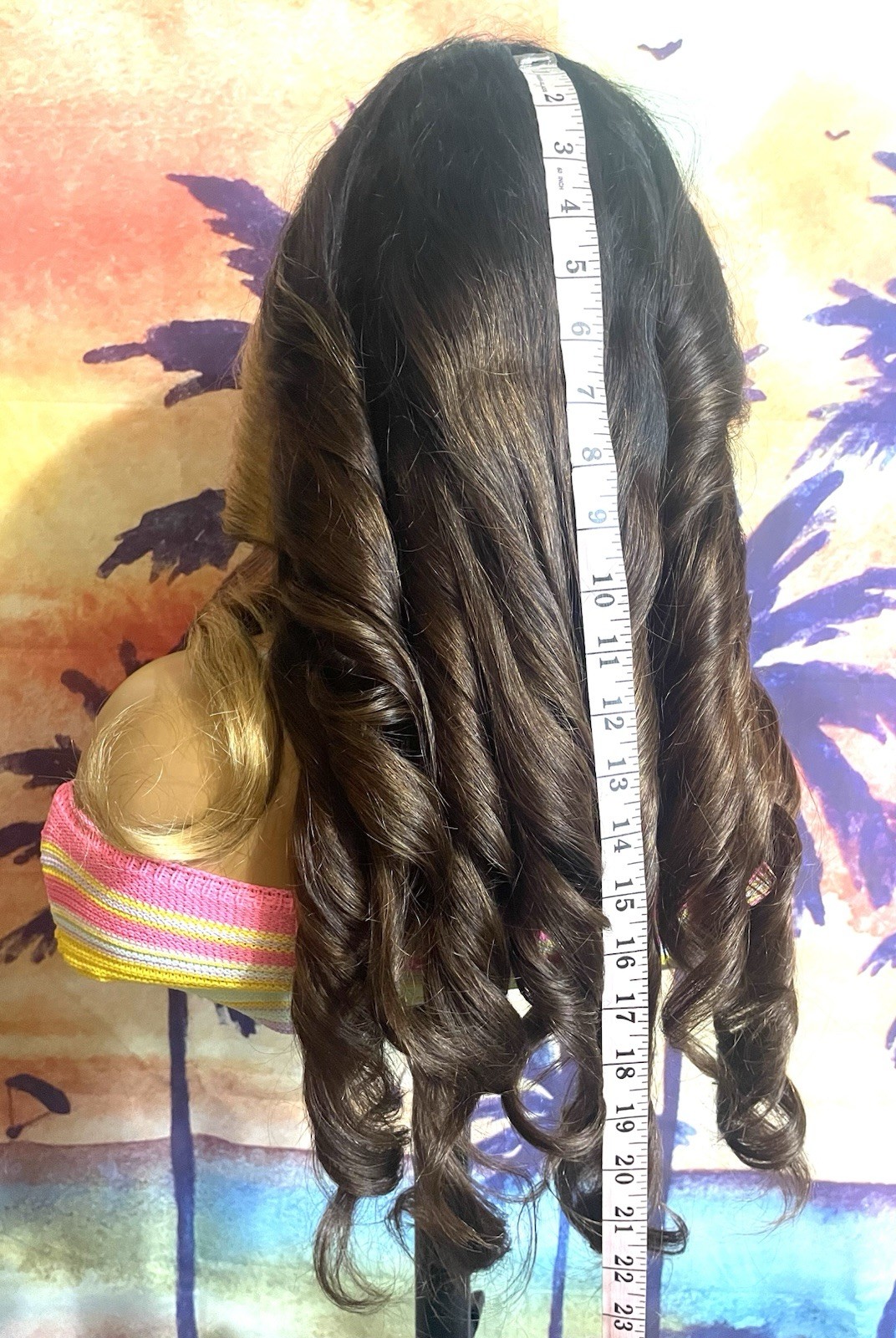 22” Honey Blonde & Brown Ombre Body Wave Human Hair 13×6 Lace Front Wig