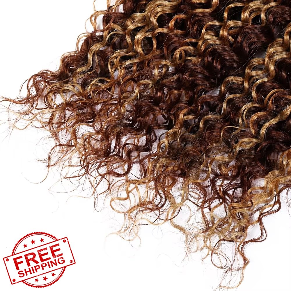 20 20 20 Inch Copper Red Bundles Human Hair Deep Wave Bundle P33/27 Highlight…