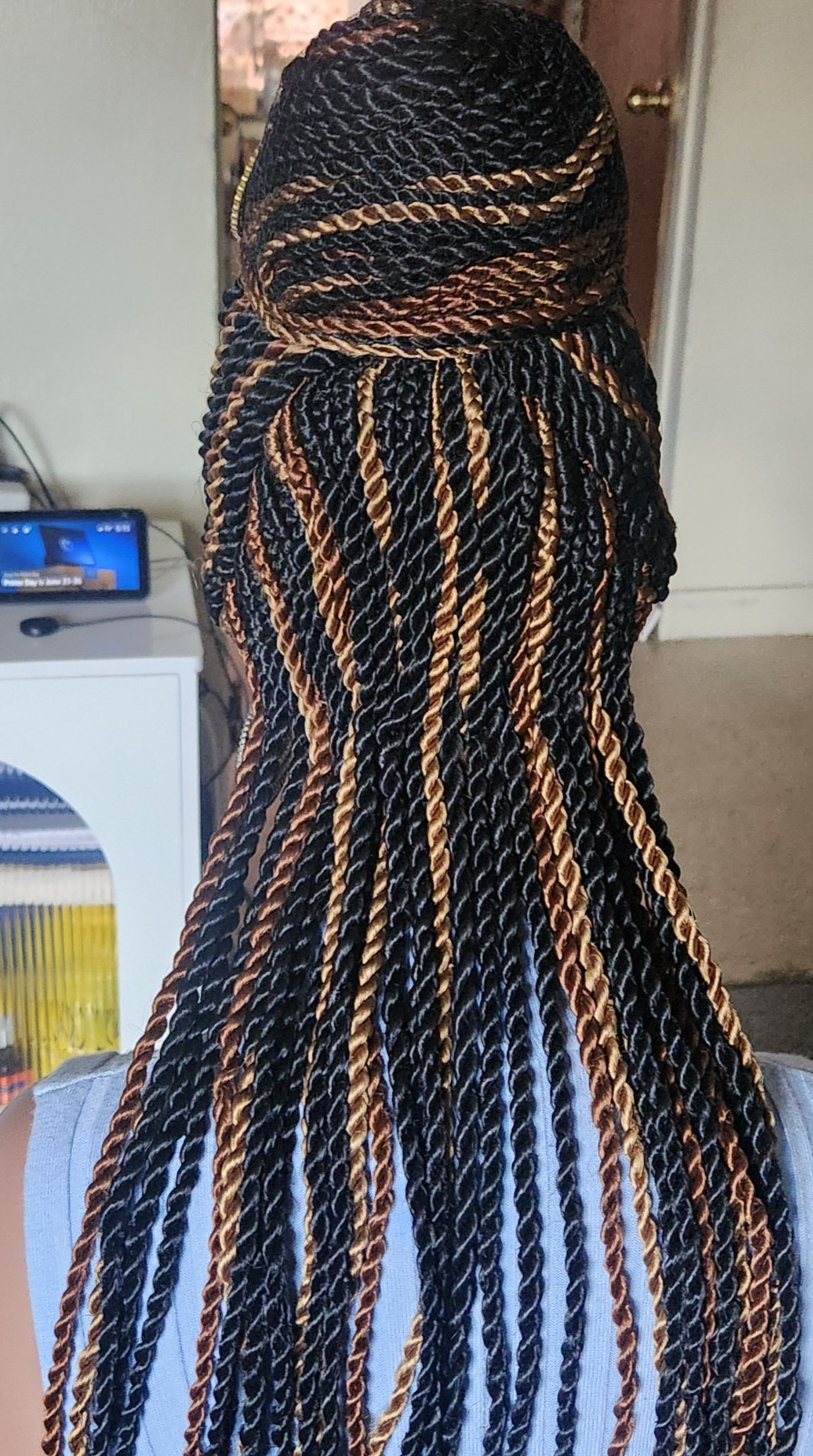 Fully hand braided senegale twist cornrows wig poney bout Multiple colors