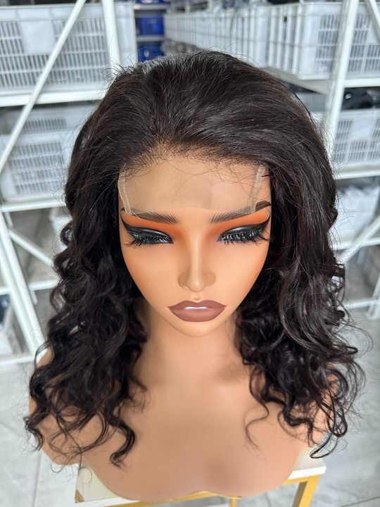 New! 16inch Loose Wave Human Hair 4×4 Lace Closure Wig 100% Human Hair For Women