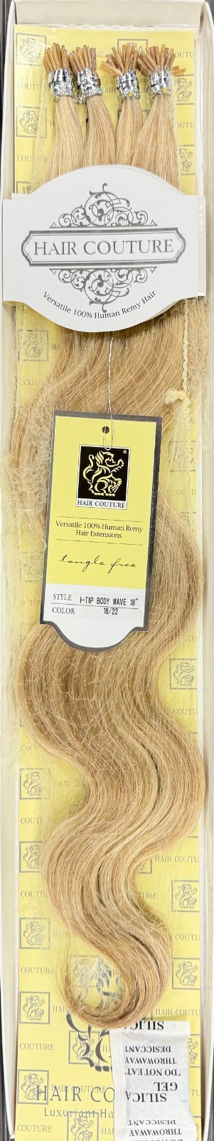 Hair Couture 100% Human Remy Hair 18″ I-Tip Extensions Body Wave 120pcs #22