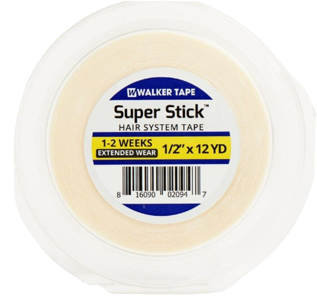 Walker Tape Super Stick Tape 1/2″ X 12 yard Roll ~ Poly Hair systems – New