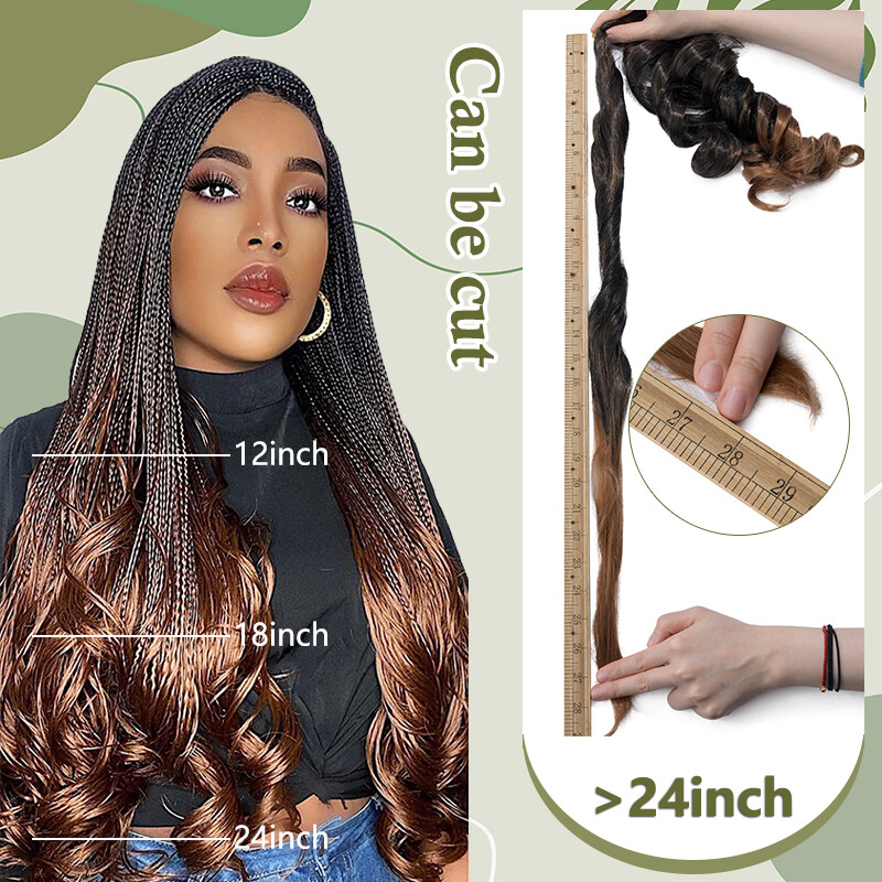 24″ Darling Empress French Curl Braids Loose Curly Pre Stretched Twist Extension