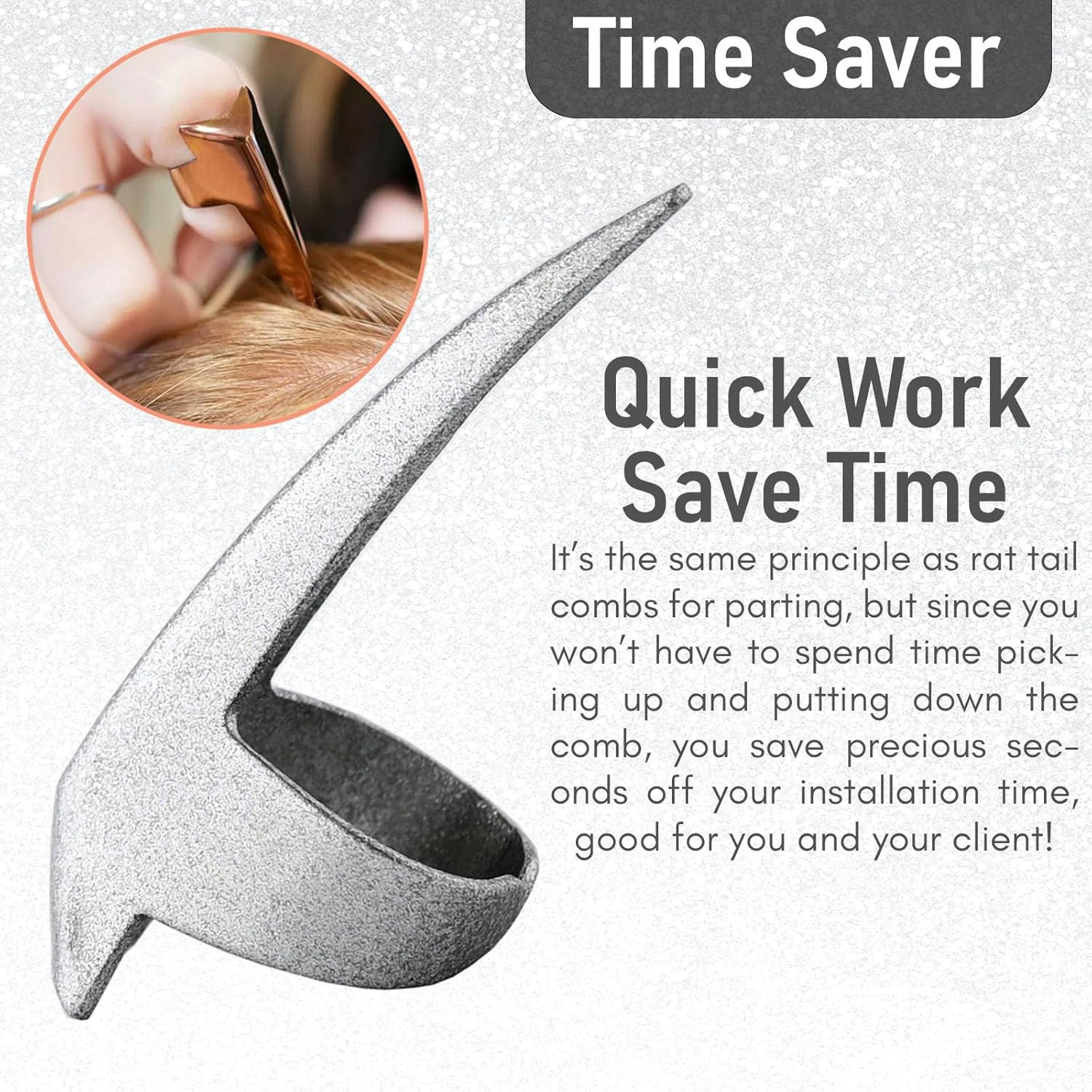 Hair Parting & Sectioning Ring – Stainless Steel Finger Braiding Hair Pick Tools