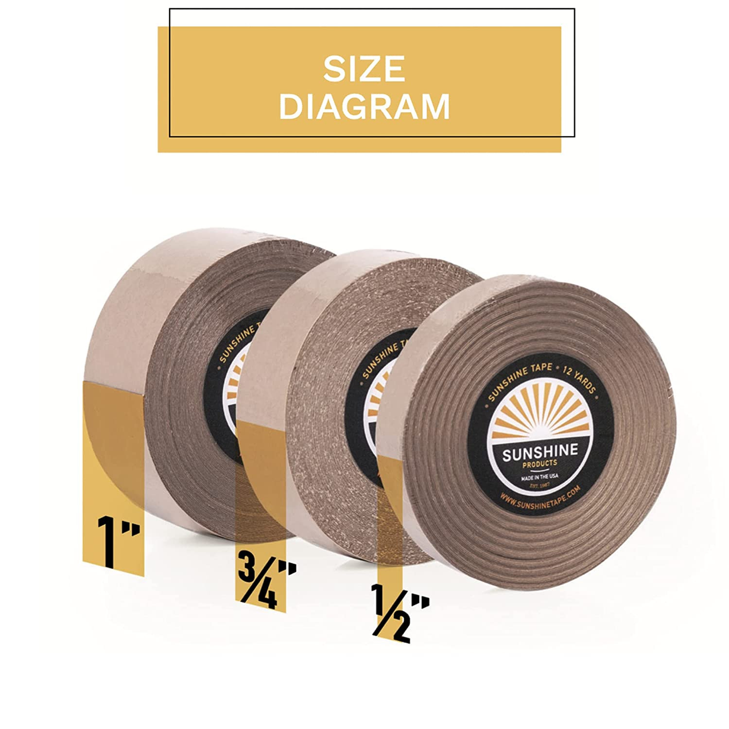 Premium 1522 3M Wig Tape Roll | | 1/2″ X 12 Yards | Made in USA | 2 Pack | Doubl