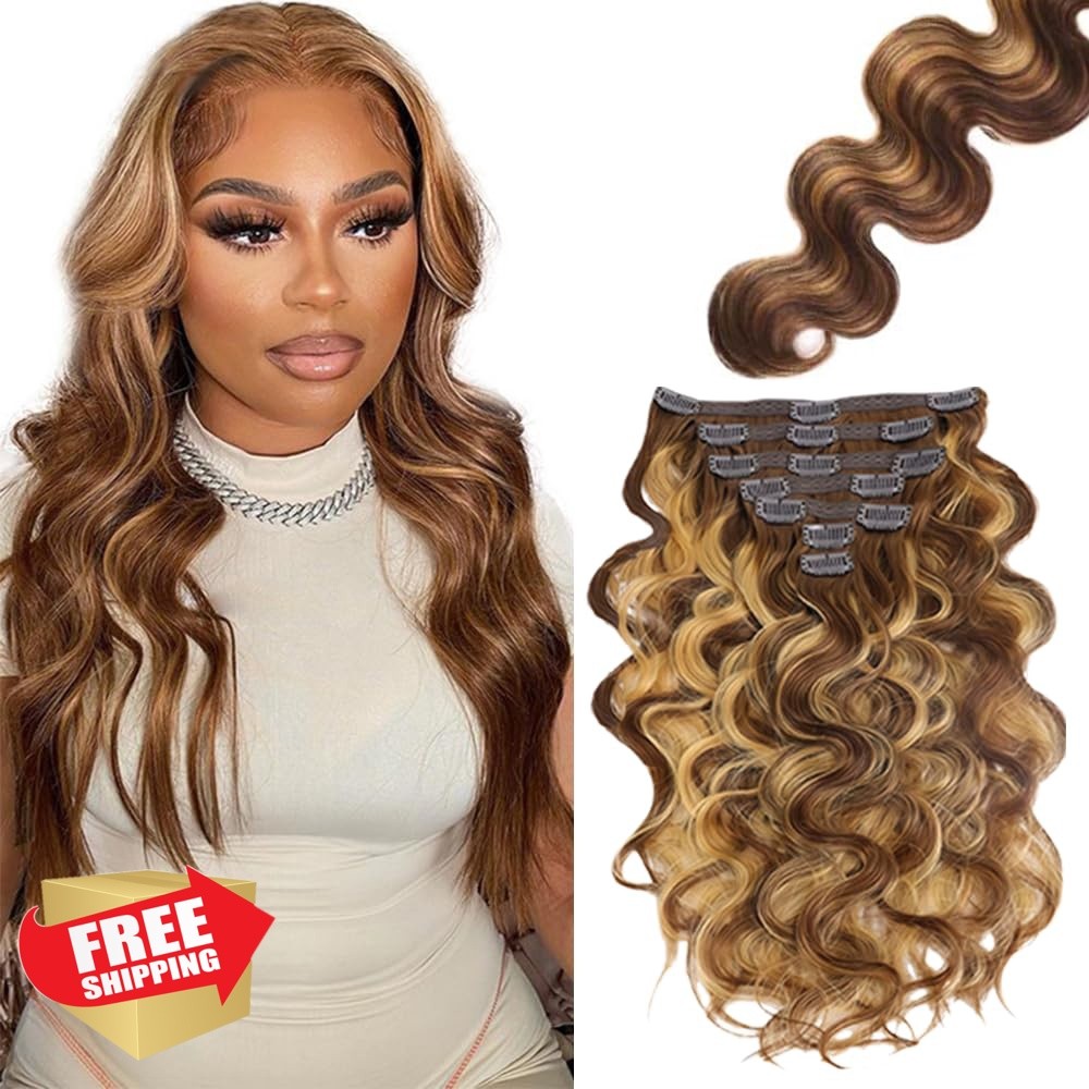 Poutpoutm P4/27 Highlight 22in 120g 7pc Wig