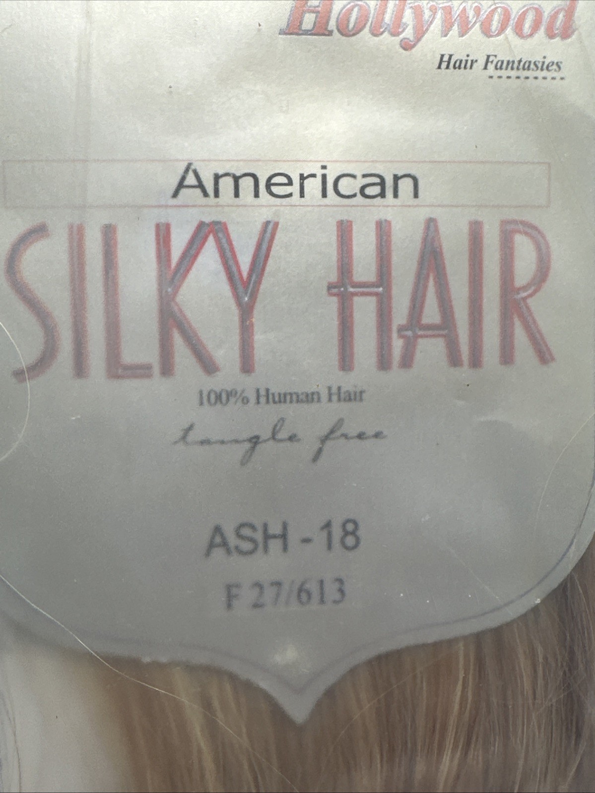 New NOS 100% Human Hollywood American Silky ASH-18 Hair 18” Dirty Blonde Color
