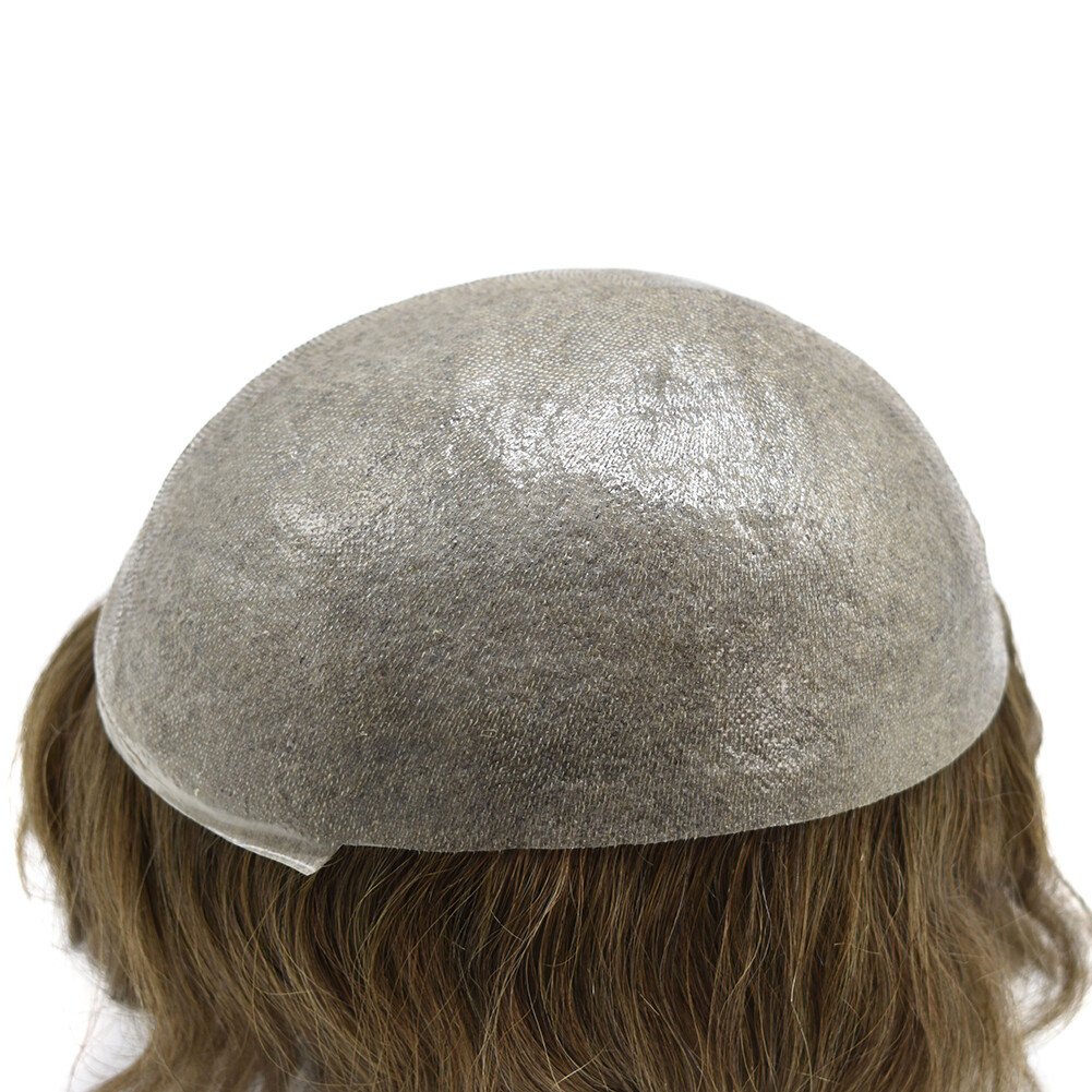 Ultra Thin Skin Mens Toupee Invisible Men Hair Replacement System Poly Hairpiec