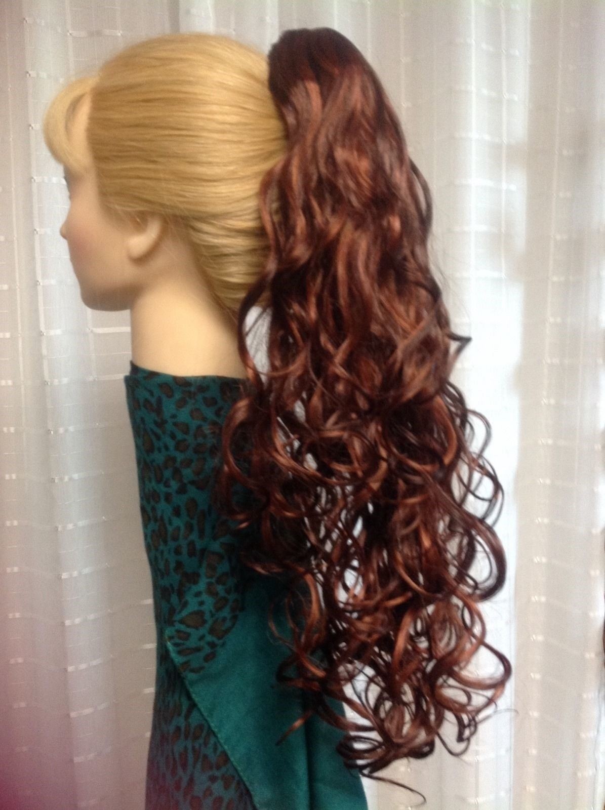 DELANIE MONA LISA long spiral curl clip hairpiece BLACK BROWN RED BLONDE FROST