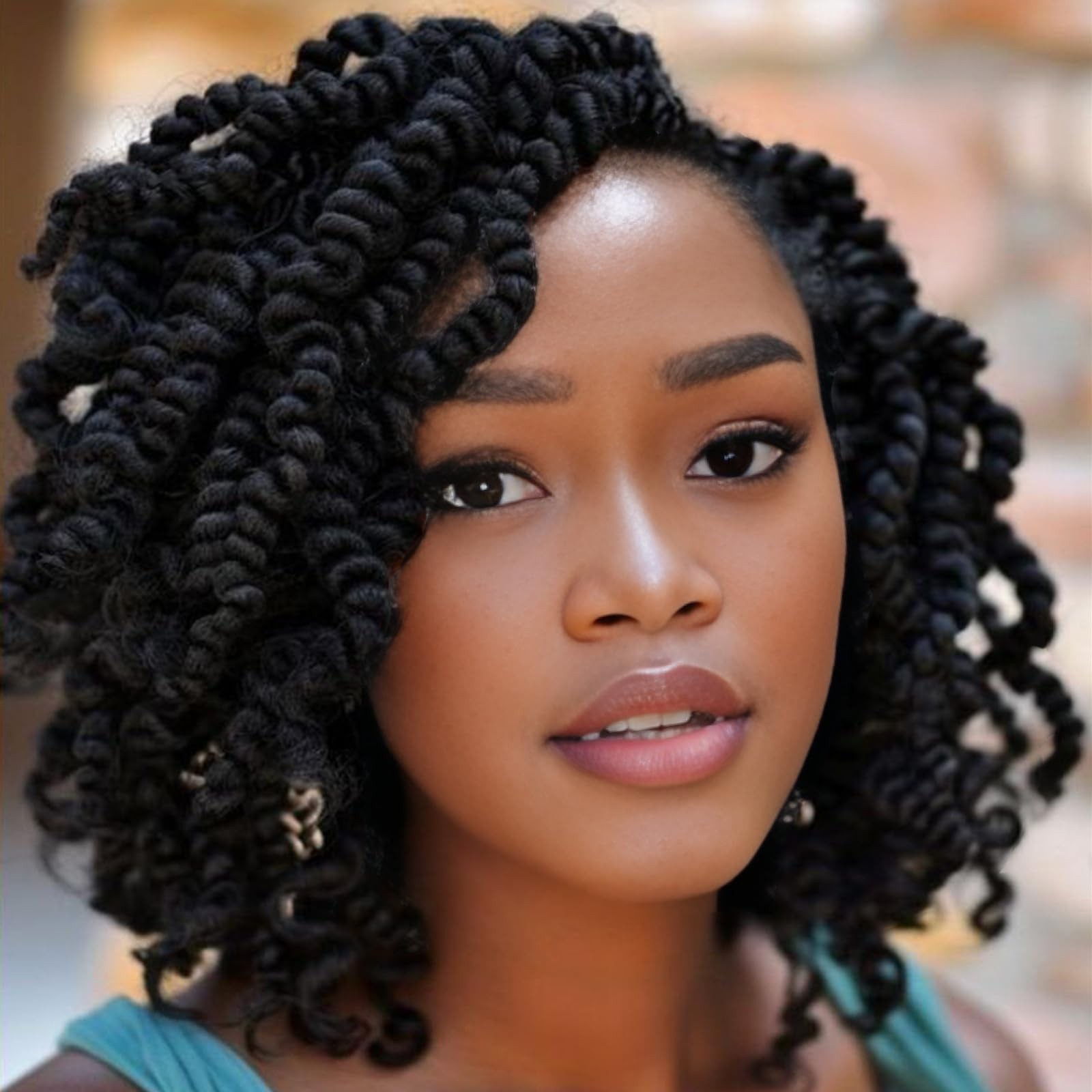 6 Inch Pre Twisted Passion Twist Hair 8 Packs Natural Black Short Crochet Bom…