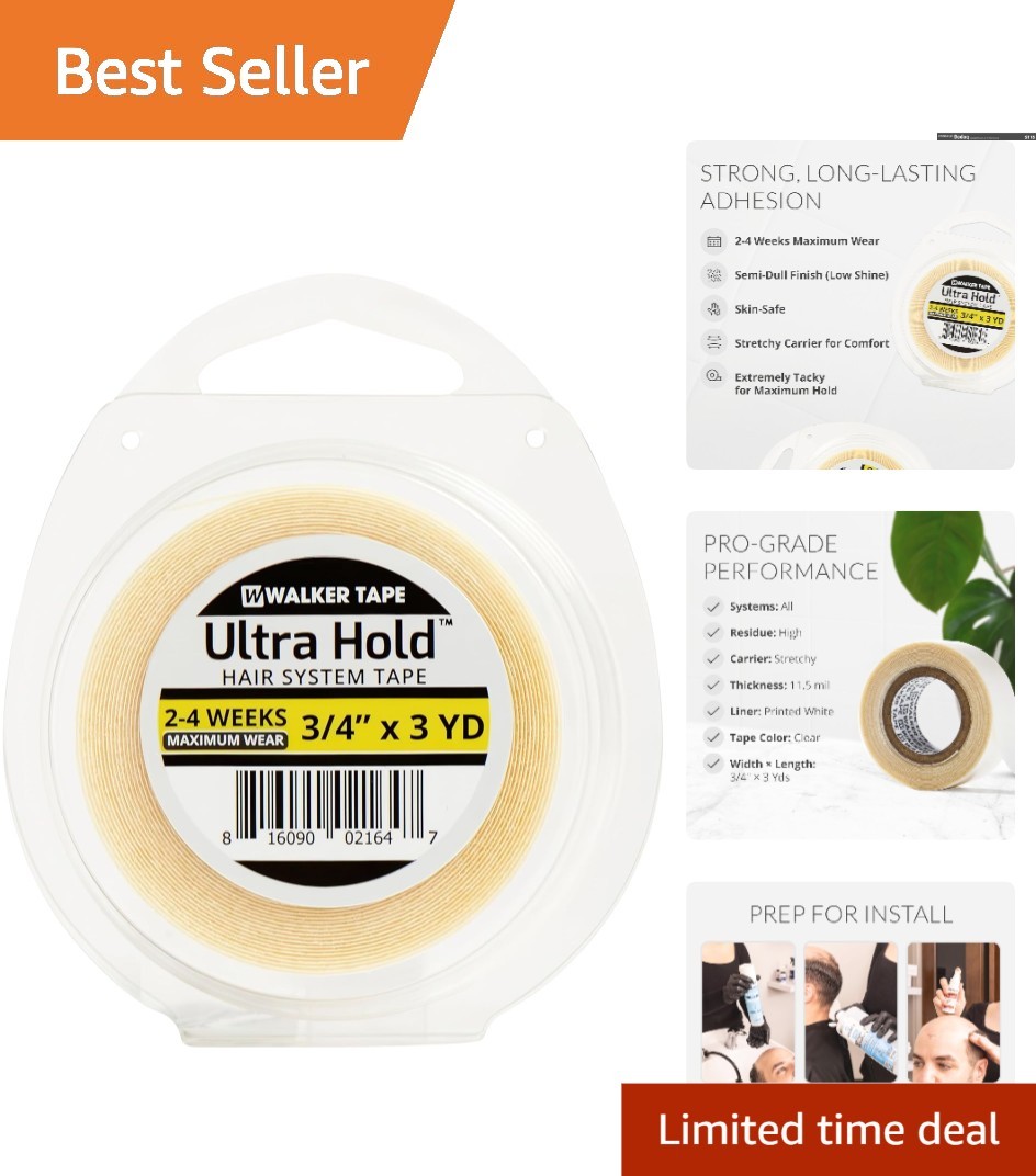 Ultra Hold Double-Sided Hair System Tape Roll 3/4″ x 3 Yards – Invisible Grip