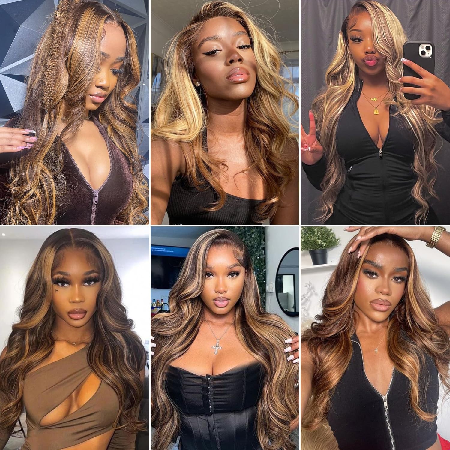 Transparent Lace Wigs Human Hair 13×4 Body Wave Honey Blonde Lace Front Wigs