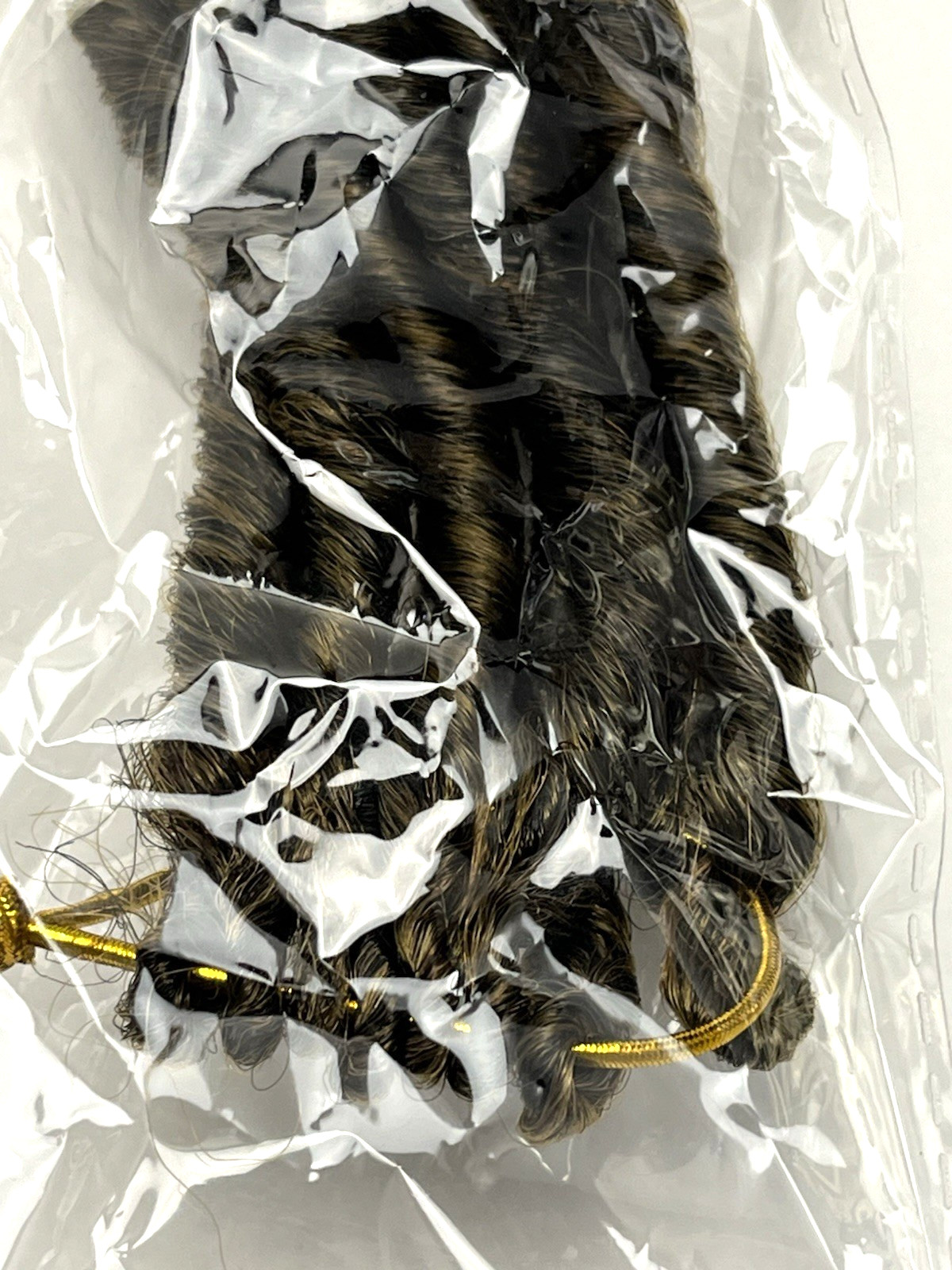 4-pk Faux Extensions Bohemian Curly Style Long 29″ Mixed Brown/Caramel Crochet