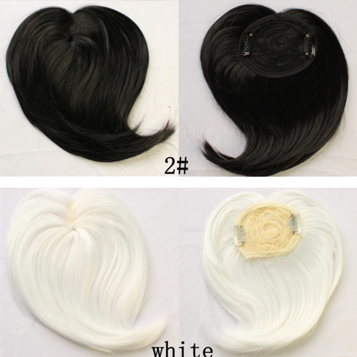 Women Lady Hair Toupee Topper Piece Thin Clip in Top Short Staright Hairpiece