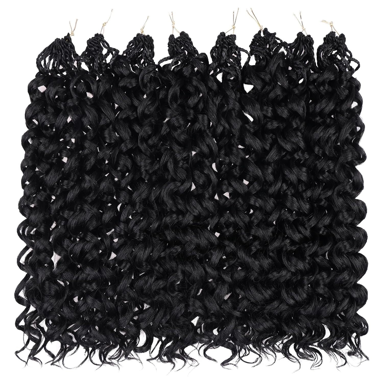Gogo Curl Crochet Hair 10 Inch 8 Packs Black Ocean Wave Crochet Hair Pre Looped
