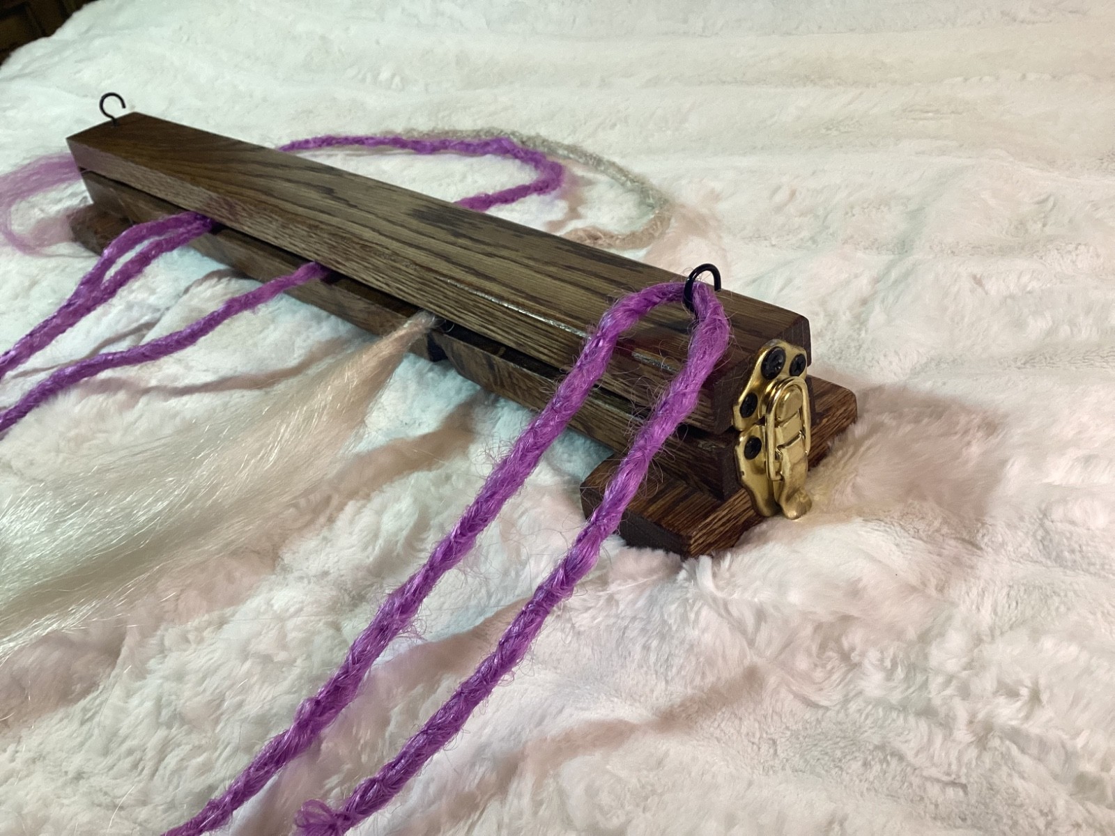 Handmade Hardwood Dreadlock Workstation | Synthetic Dread Extension Table | 22″