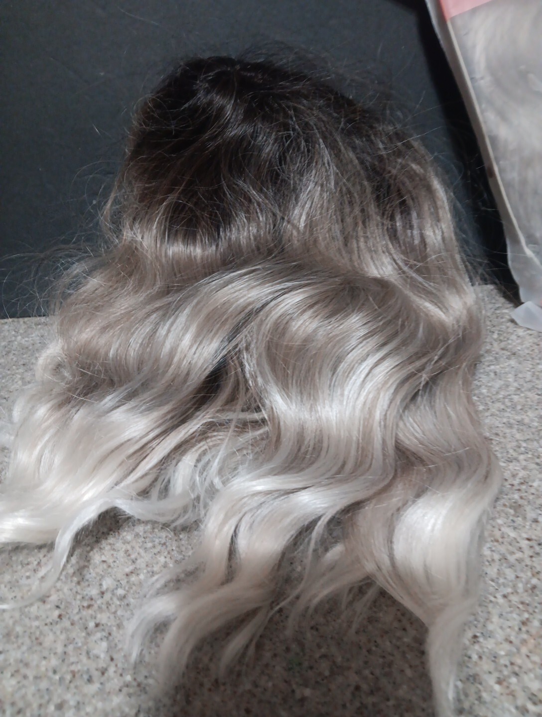 MUPUL Wigs Breathable, Stretch Fabric, Appropriate Length Silver/Grey
